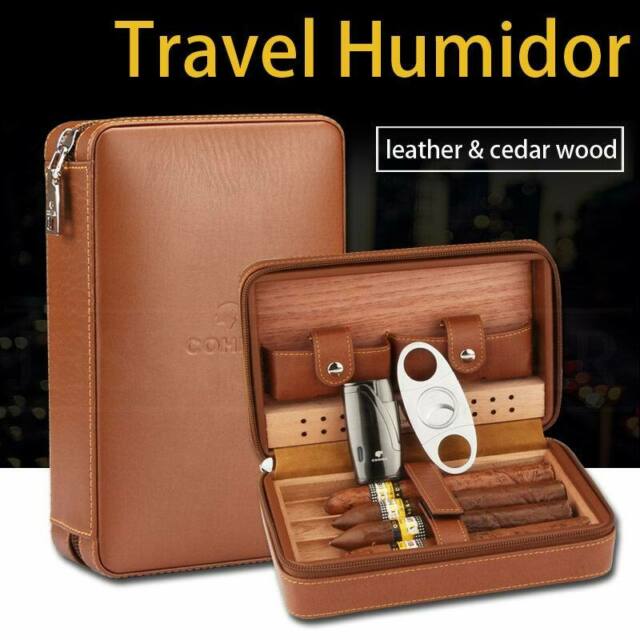 Travel Humidor With Cutter And Lighter